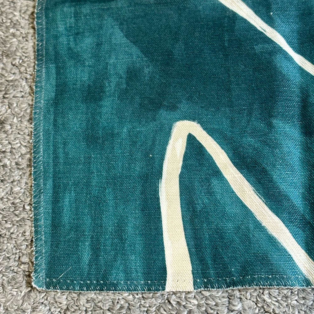 Lee Jofa Fabric Sample Remnant Graffito Teal Pearl 12” Kelly Wearstler Crafts - Picture 8 of 12